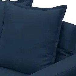 Sofá Retrátil Reclinável 3 Lugares 195cm Roma F05 Veludo Azul - Mpozen