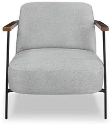 Poltrona para Sala Pés Metálicos Ellen S06 Boucle Cinza - Mpozenato