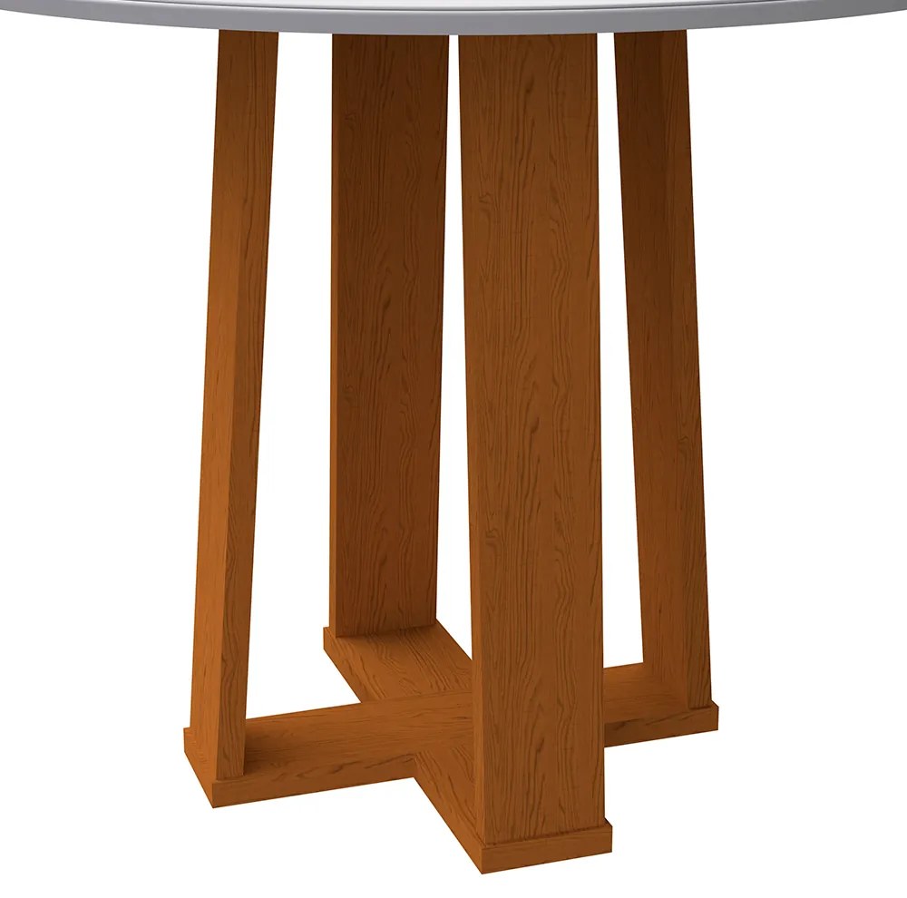 Mesa de Jantar Lara 100 cm Off White Base Ypê - D'Rossi