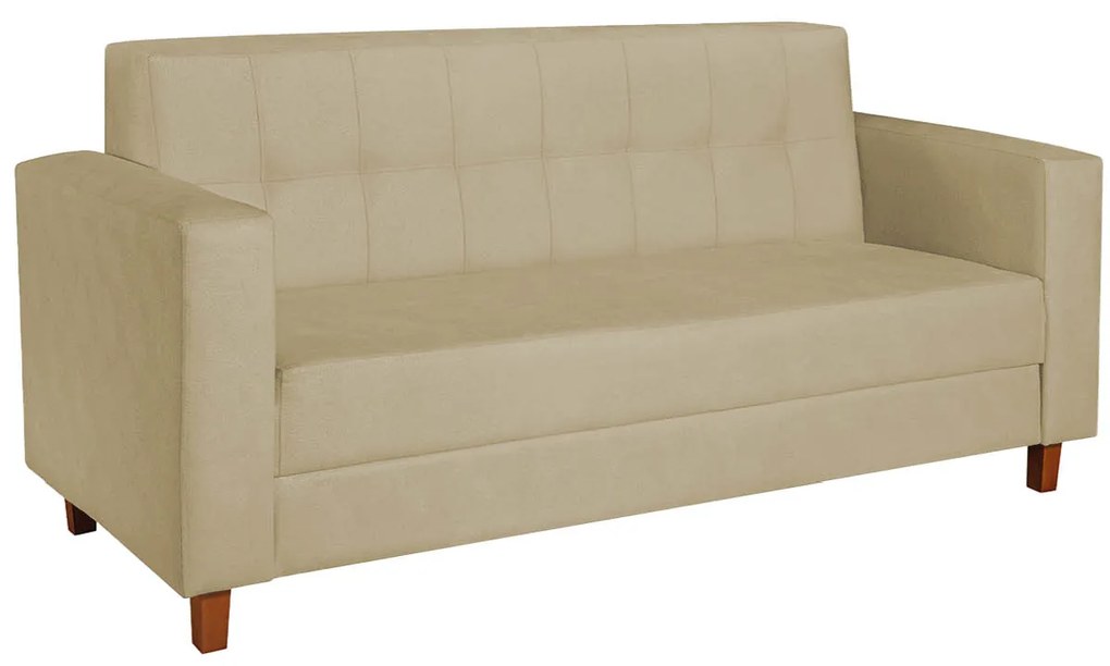 Sofá 2 Lugares Denver Suede Bege - ADJ Decor