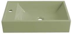 Cuba Pia de Apoio Para Banheiro Retangular 54cm Alva C08 Verde - Mpoze