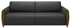 Conjunto Sofá 3 Lugares 223cm e Poltrona 98cm Amaranto Z32 PU Preto -