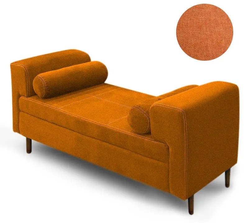 Recamier Casal Queen 160cm Turim Linho Laranjado - Simbal