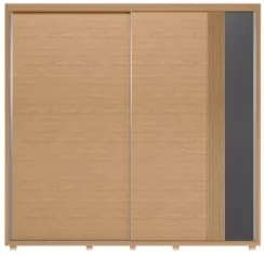 Guarda Roupa Casal 240cm 2 Portas Aline Flex A02 Off/Titanium - Mpozen