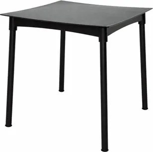 Mesa Tramontina Diana Preta 70cm em Polipropileno Pernas de Alumínio