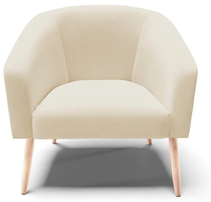 Poltrona Decorativa Pé Palito Natural Kit 2 Stella Linho D03 - D'Rossi - A32 Bege