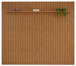 Painel para TV 75 Polegadas Ripado 275x240cm Pratisk D04 Freijó - Mpoz