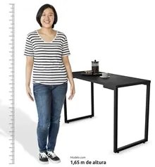 Conjunto Mesa de Cozinha Prattica Industrial 120cm com 2 Banquetas F02