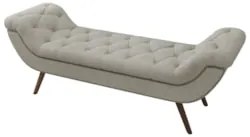 Puff Recamier Calçadeira 160cm Pés Palito Madeira Venêto Z37 Boucle Cr