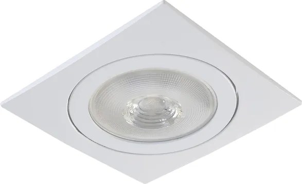 Plafon Embutir Face Plana Quadrado Branco Delfi