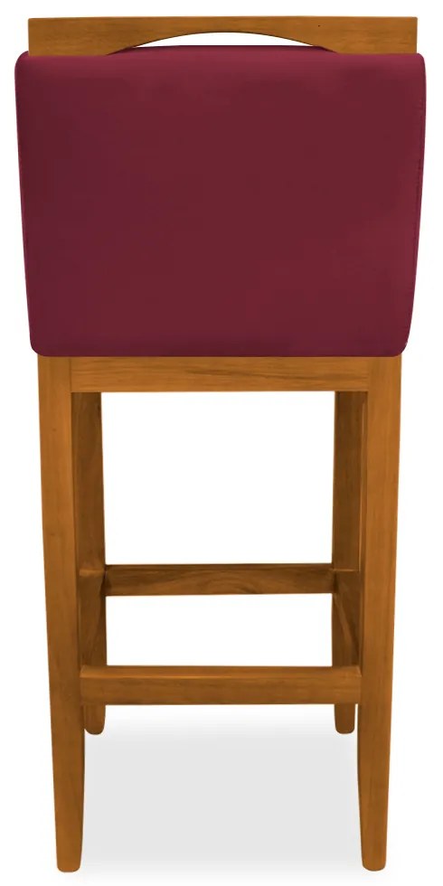 Banqueta Decorativa Elis Veludo Bordo