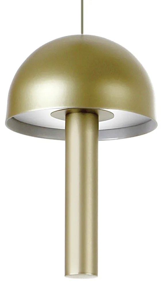 Pendente Mushroom Ø14X23,5Cm Metal Alumínio 03Xg9 - Old Artisan Pd-587... (ONIX)