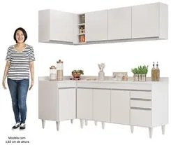 Armário de Cozinha Modulado de Canto Direito 4 Peças CP41 Balcão com T