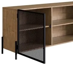 Rack Para TV Até 70 Pol. 2 Portas Pés Metálicos York Vermont/Preto - A