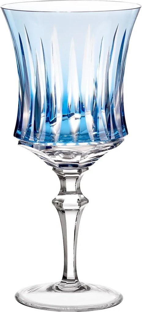 Taça de Cristal Lapidado P/ Vinho Branco - 66 - Azul Claro  66 - Azul Claro
