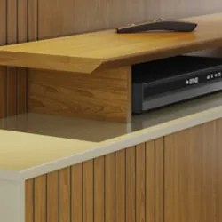 Estante Painel Para TV 65 Pol 160cm Anny Z10 Cumaru/Opala - Mpozenato