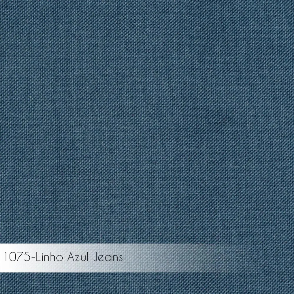 Kit 2 Cadeiras Decorativa Sala de Jantar Sidnei Linho Azul G17 - Gran Belo