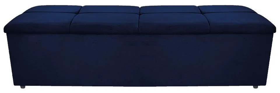 Calçadeira Munique 160 cm Queen Size Suede Azul Marinho - ADJ Decor