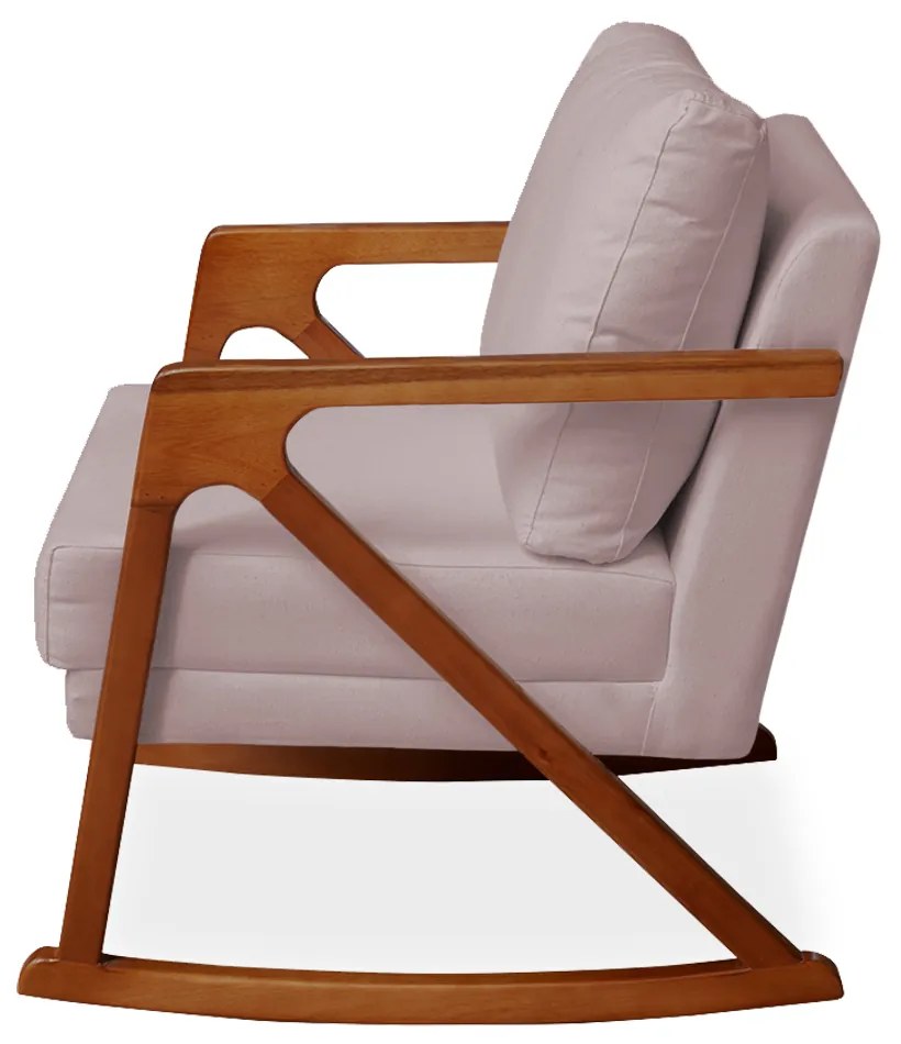 Poltrona Mona Amber Balanço Veludo Crepe