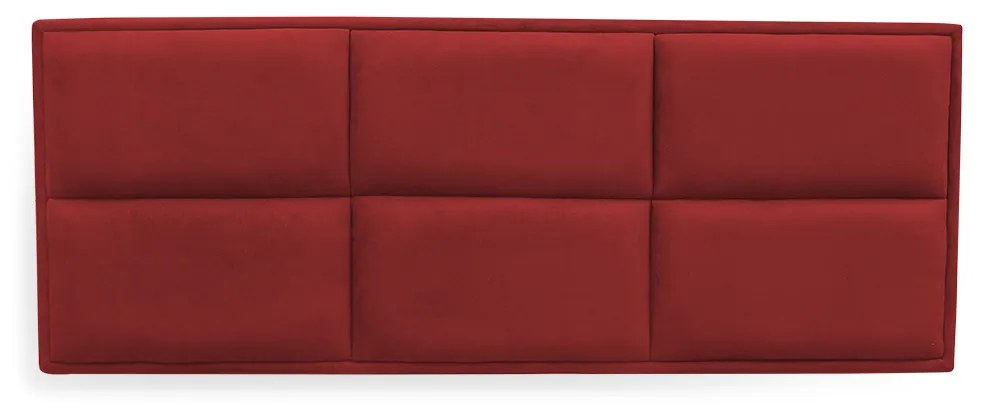 Cabeceira Painel Cama Box Solteiro 100cm Nina Suede Vermelho - Sheep Estofados - Vermelho