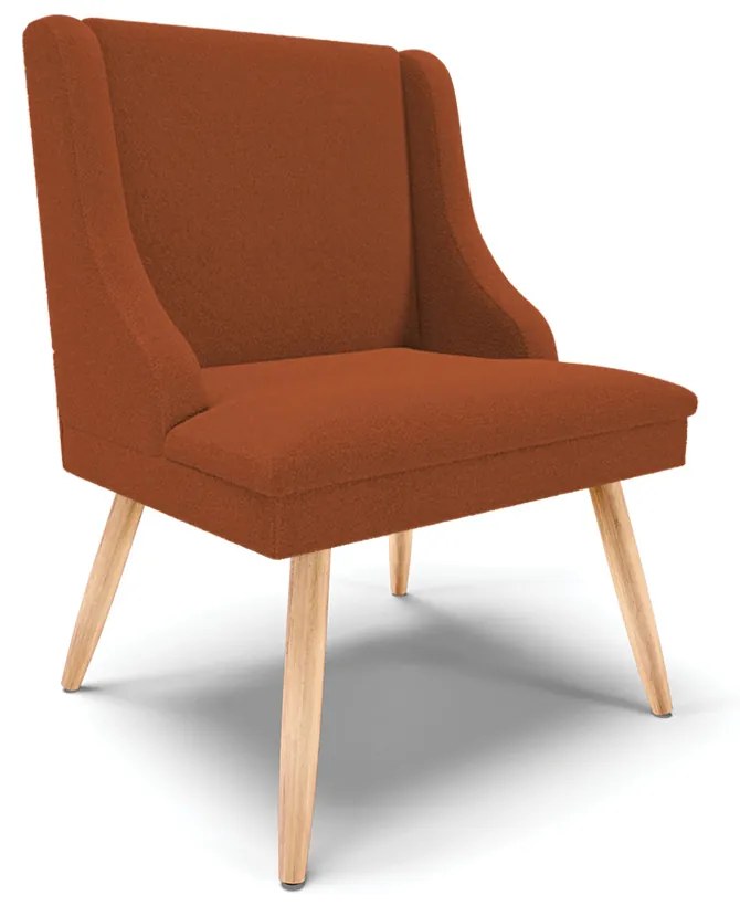 Cadeira Sala de Jantar Pé Palito Natural Liz Boucle D03 - D'Rossi - Terra