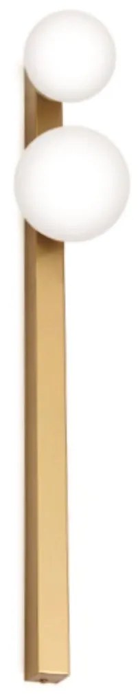Arandela Point Slim 13X10X46Cm Globo Ø08Cm / Ø10Cm 2Xg9 - Old Artisan... (ROSE FOSCO / COBRE BRILHO, FOSCO (Branco))