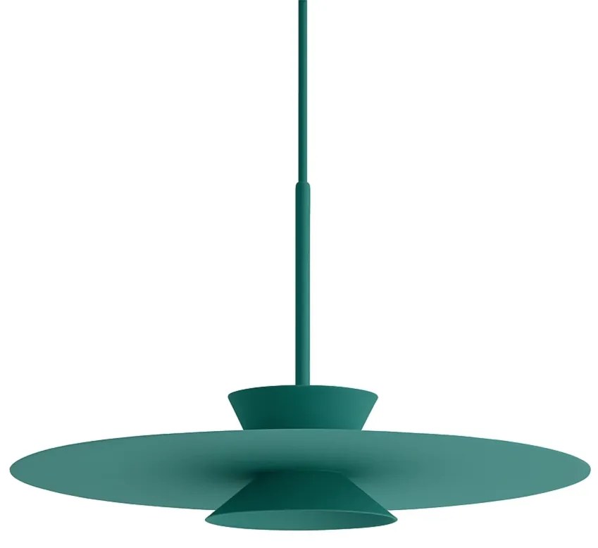 Pendente Tule Ø60X25Cm 1Xmr16 - Usina 25120/60 (MN-F - Mar Neutro Fosco, BT - Branco Texturizado)