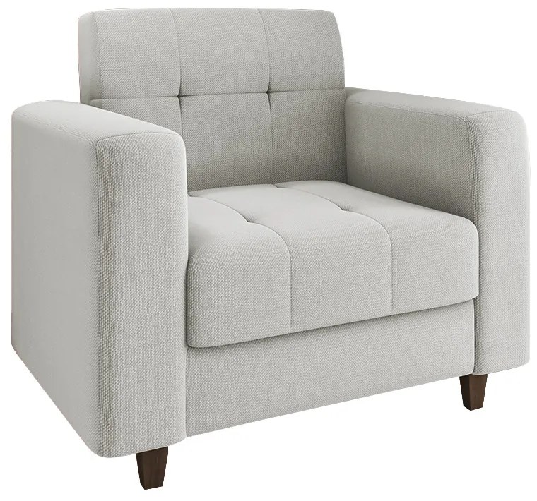 Sofá 2 Lugares e 2 Poltronas Pé Madeira Tabaco Arezo Linho D01 - D'Rossi - A05 Cinza