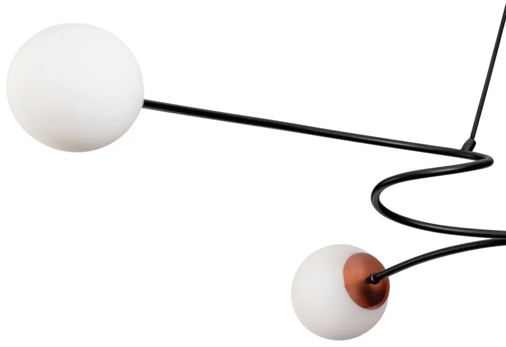 Pendente Tie 112,4X48,4X21,3Cm 4Xg9 Globo Ø12Cm - Usina 25100/120 (BT - Branco Texturizado, FOSCO)