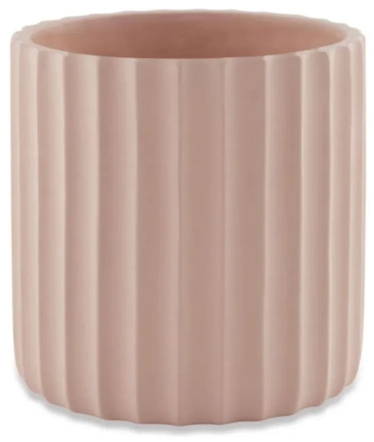 Cachepot Texturizado em Cimento Rosa