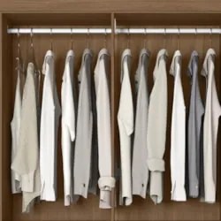 Guarda Roupa Casal 165cm Com Espelho Khani Carvalho/Fendi Z17 - Mpozen