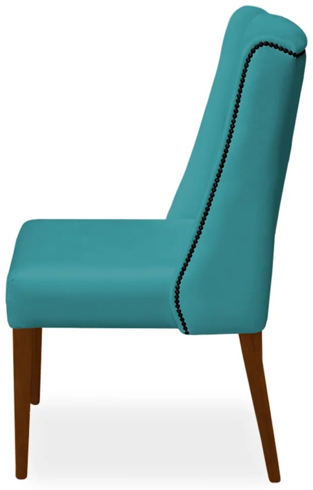 Cadeira de Jantar Lecce Veludo Azul Tiffany