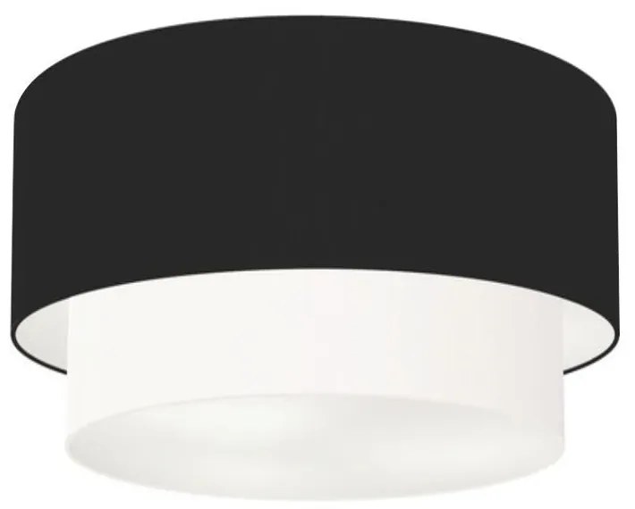 Plafon Para Banheiro Cilíndrico SB-3045 Cúpula Cor Preto Branco
