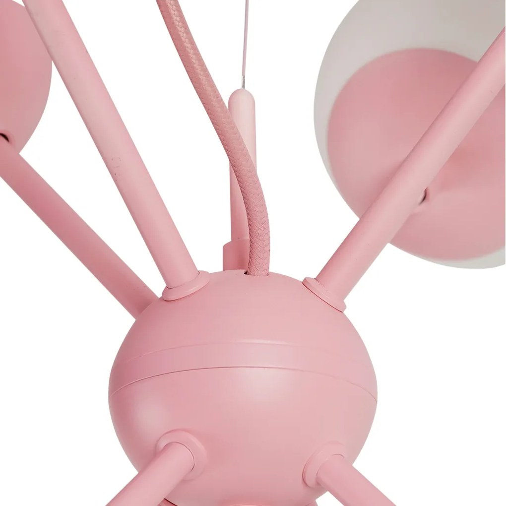 Pendente Dança Ø67X56Cm 8Xg9 / Metal E Globo Ø12Cm | Usina 16732/8 (FN-F - Fendi Fosco, FOSCO)