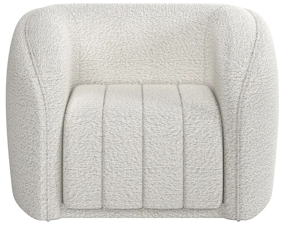 Poltrona Decorativa Sala de Estar Adam Boucle Branco G45 - Gran Belo