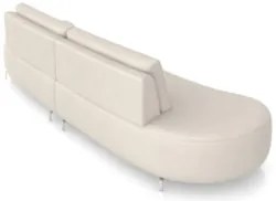 Sofá 3 Lugares 240cm Orgânico Pé Ferro Nagai Suede Bege Z55 - Mpozenat