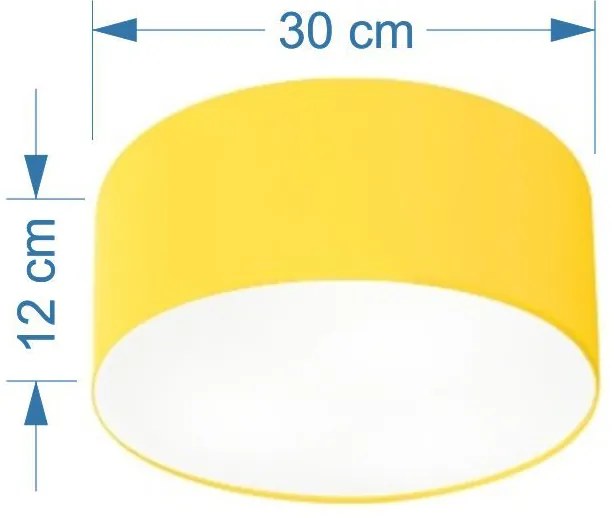 Plafon Para Sala de Estar Cilíndrico SE-3010 Cúpula Cor Amarelo