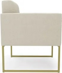 Namoradeira e 2 Poltronas Industrial Dourado Ana Bouclé Bege - Ibiza