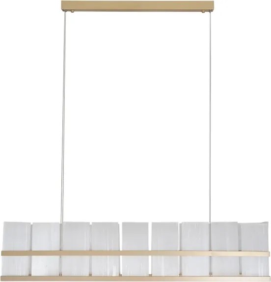 Pendente Led Rocha E Metal Dourado 25W 3000K Lume