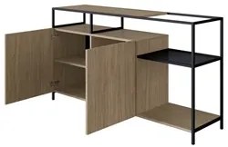 Buffet Para Sala de Jantar 2 Portas Pés Metálicos Dinâmico Hanover/Pre
