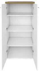 Armário Alto para Escritório 2 Portas Tok A06 Olmo/Branco - Mpozenato