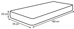 Colchão Solteiro Sleep Max Espuma D33 78x188x25cm Branco/Verde - Casto