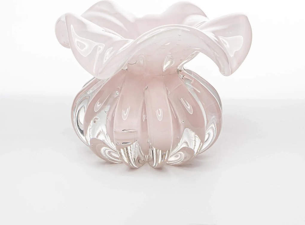 Vaso Murano Trouxinha Ferrara - Jade Rosa  Jade Rosa