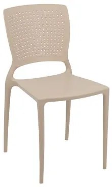Cadeira Tramontina Safira Areia Empilhável em Polipropileno e Fibra de Vidro