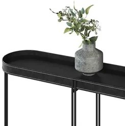 Aparador Para Sala Industrial Com Prateleira Ville L06 Preto - Mpozena
