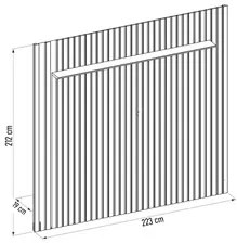 Painel para TV 75 Polegadas Ripado 223x212cm Pratisk D04 Freijó - Mpoz