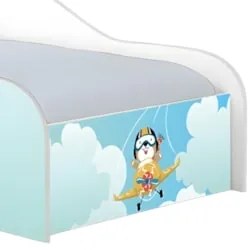 Cama Solteiro Infantil Baixa Para Colchão 188x88cm Aviador K06 - Mpoze