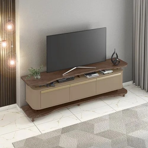 Rack Guarapari Carvalho/Fendi - Bechara Móveis