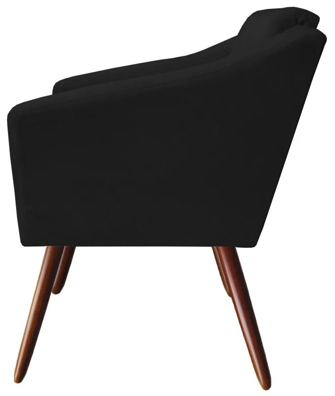 Poltrona San Marino Decorativa Suede Preto