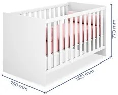 Quarto de Bebê Cômoda 777 e Berço Mini Cama 1344 Certificado pelo Inme